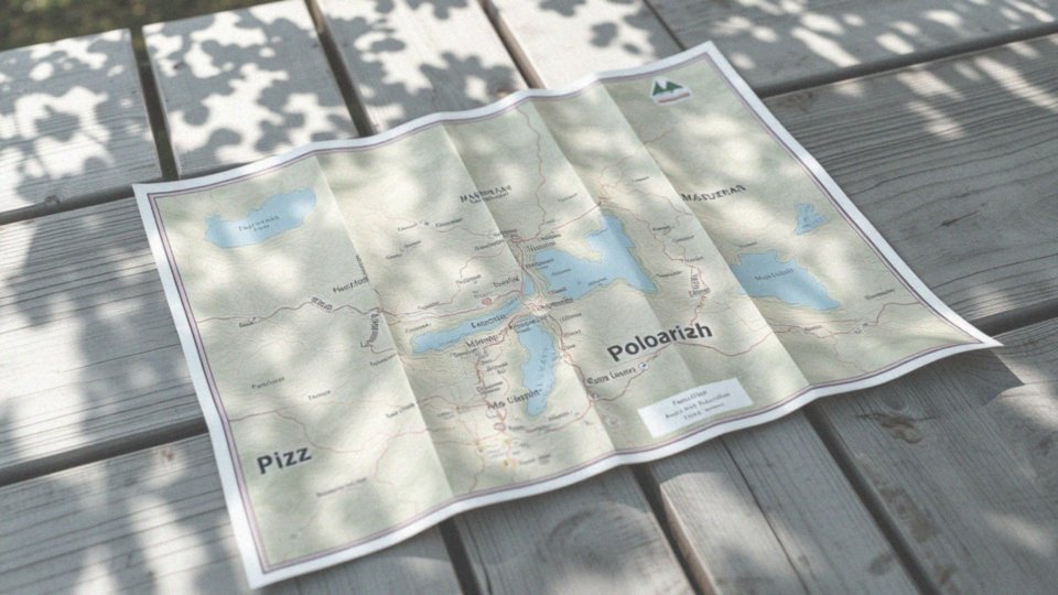 Jakie informacje zawiera mapa Węgorzewa, Giżycka i Pisza?